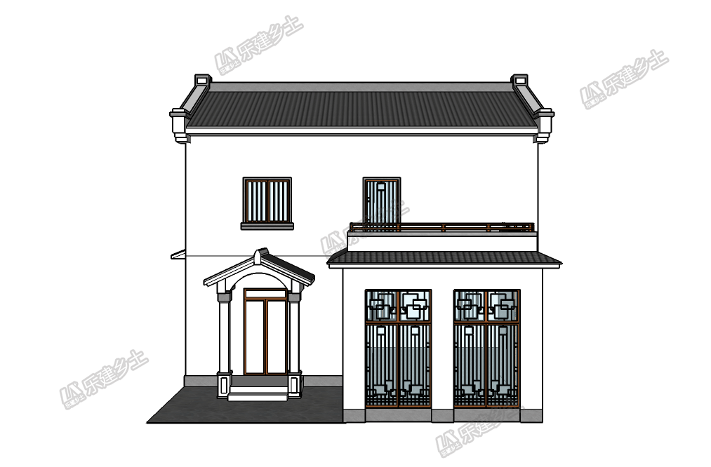 9.7x9米二層中式住宅，小巧不小氣