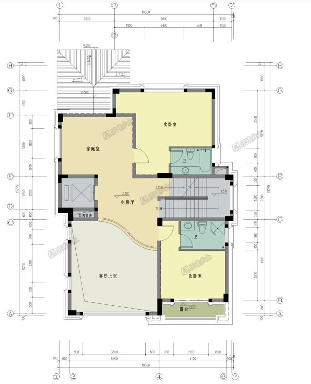 三層帶地下室歐式別墅，采光井設計改善地下室環(huán)境