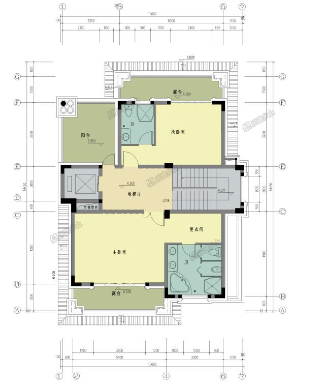 三層帶地下室歐式別墅，采光井設計改善地下室環(huán)境