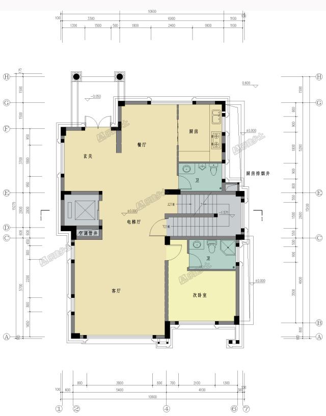 三層帶地下室歐式別墅，采光井設計改善地下室環(huán)境