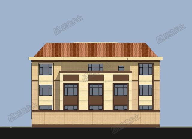 三層歐陸風(fēng)自建房設(shè)計(jì)，辦公+居住，布局設(shè)計(jì)實(shí)用合理