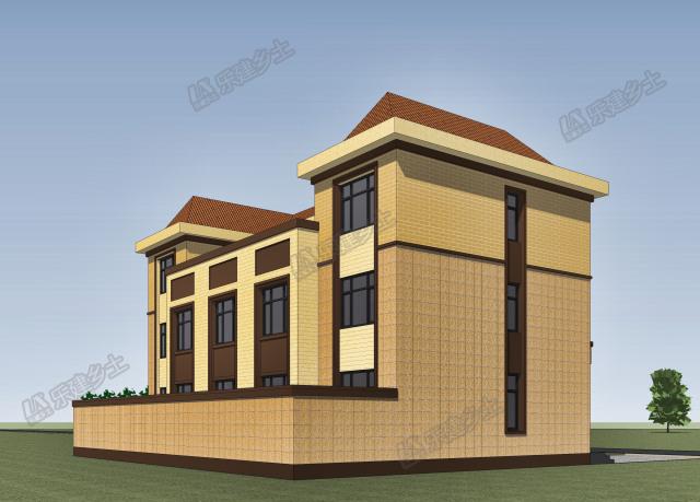 三層歐陸風(fēng)自建房設(shè)計(jì)，辦公+居住，布局設(shè)計(jì)實(shí)用合理