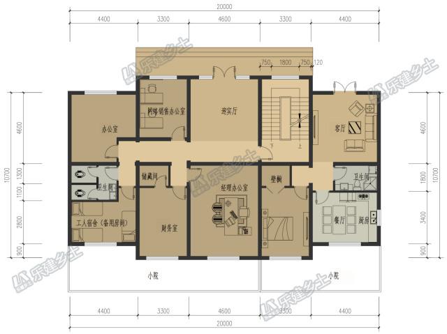三層歐陸風(fēng)自建房設(shè)計(jì)，辦公+居住，布局設(shè)計(jì)實(shí)用合理