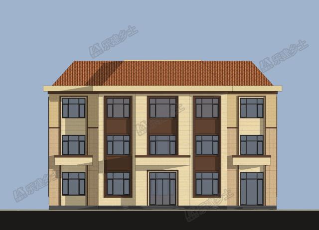 三層歐陸風(fēng)自建房設(shè)計(jì)，辦公+居住，布局設(shè)計(jì)實(shí)用合理