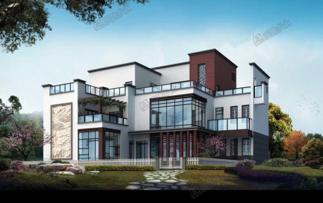 三層帶地下室+庭院別墅，一個(gè)平面方案，兩種外觀設(shè)計(jì)