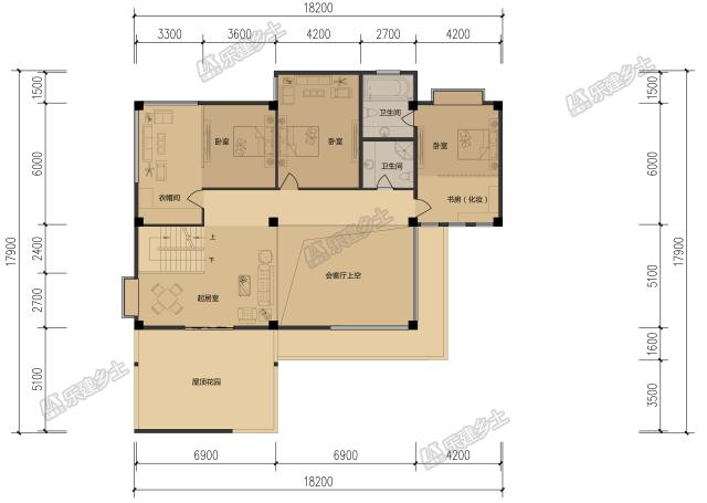 三層帶地下室+庭院別墅，一個(gè)平面方案，兩種外觀設(shè)計(jì)