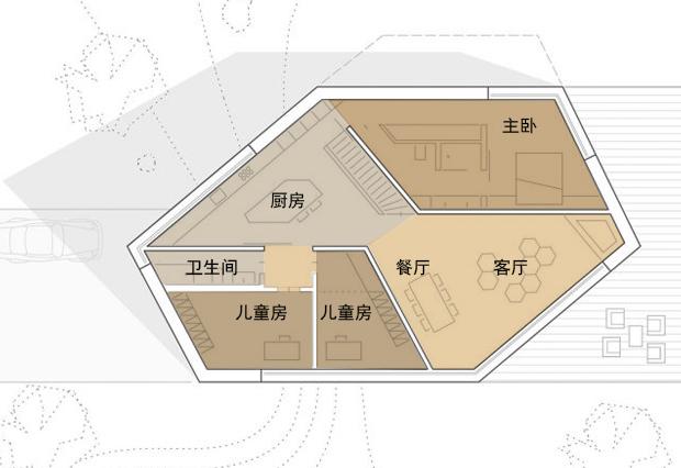 二層帶地下室極簡現(xiàn)代別墅設(shè)計，晶體外形獨具氣質(zhì)