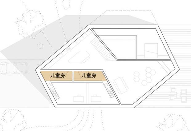 二層帶地下室極簡現(xiàn)代別墅設(shè)計，晶體外形獨具氣質(zhì)