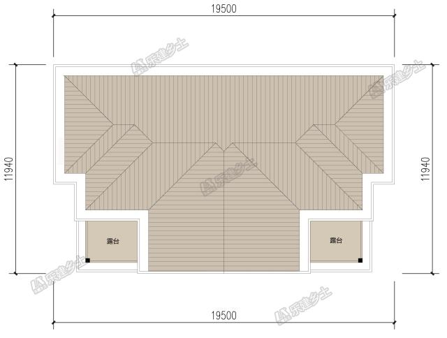 18x11米三層簡歐雙拼別墅，內(nèi)部完全對稱，外觀整體感強