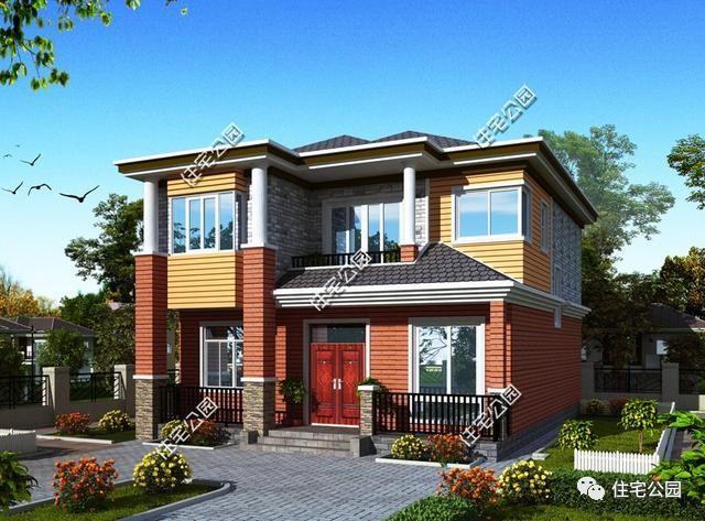 3套農(nóng)村自建房戶型，外觀要漂亮，顏色單調(diào)怎么行！