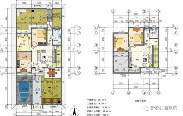 10套北方農(nóng)村平房設(shè)計圖，帶院子，25萬內(nèi)含造價表