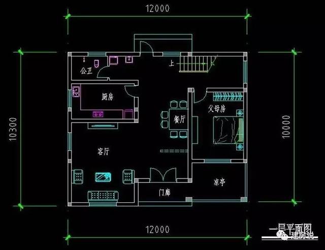 只要10萬就可建造的戶型圖，很貼合農村的房屋