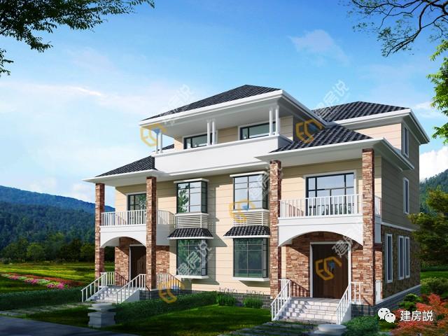 既大氣又美觀的三層兄弟雙拼農(nóng)村別墅，真是羨煞村里人