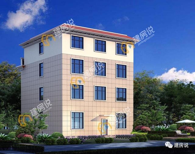 帶堂屋的四層農(nóng)村別墅，造型獨特優(yōu)美，經(jīng)濟實用