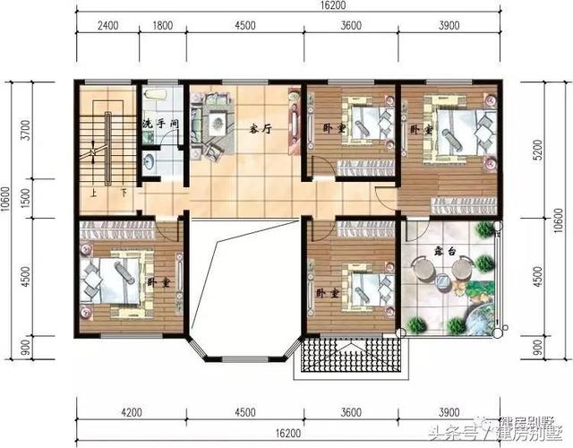 父親說鄉(xiāng)下的房子就要房間多，于是我把這套圖紙給他了