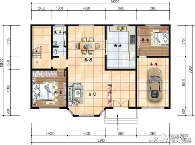 父親說鄉(xiāng)下的房子就要房間多，于是我把這套圖紙給他了