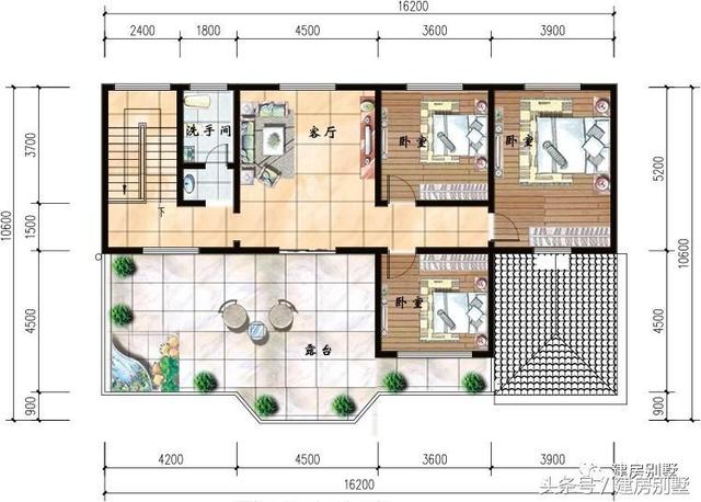 父親說鄉(xiāng)下的房子就要房間多，于是我把這套圖紙給他了