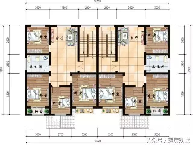 18×11.2米二層雙拼農(nóng)村別墅，讓全家人都滿意的戶型來(lái)了
