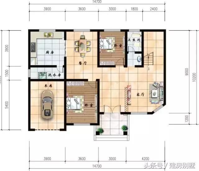 14.7×10.2米兩層農(nóng)村別墅，整個(gè)鎮(zhèn)上再也找不出第二棟了
