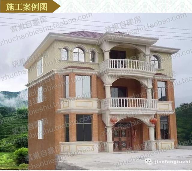 農村三層別墅建成效果圖展示：磚混結構造價30萬3廳9室6衛(wèi)帶堂屋套間帶車庫