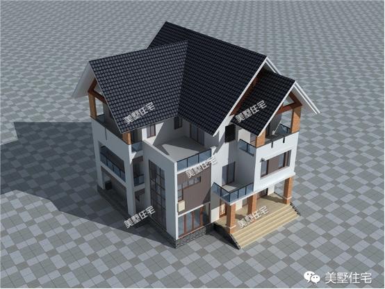 10X12米三層現(xiàn)代別墅圖，建在村里20年都難被超越，簡約的設(shè)計給人眼前一亮