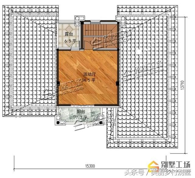 農(nóng)村三層別墅圖紙帶小閣樓，外觀有層次的美感，穩(wěn)重低調(diào)，造價60萬