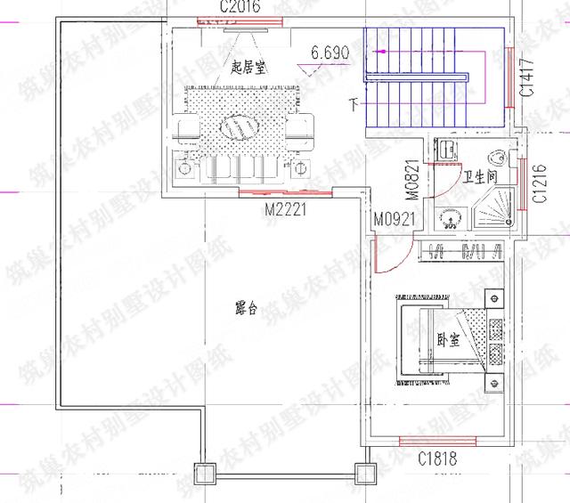 三層別墅建成效果圖：簡單易建25萬120㎡3廳5室4衛(wèi)帶落地窗套間帶露臺