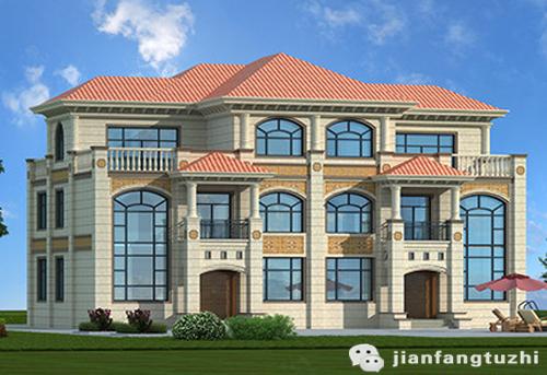 三層復(fù)式雙拼農(nóng)村別墅全套施工圖85萬22×13，單戶有2廳6室5衛(wèi)