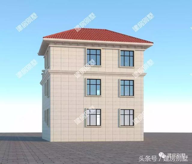 10.2×11.5米三層農(nóng)村別墅圖有顏值有氣勢還實(shí)用，是你夢想的房子嗎