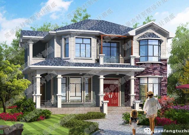 三層新農(nóng)村自建房設(shè)計(jì)圖45萬3廳5室4衛(wèi)170㎡，美觀實(shí)用建筑結(jié)構(gòu)水電齊全