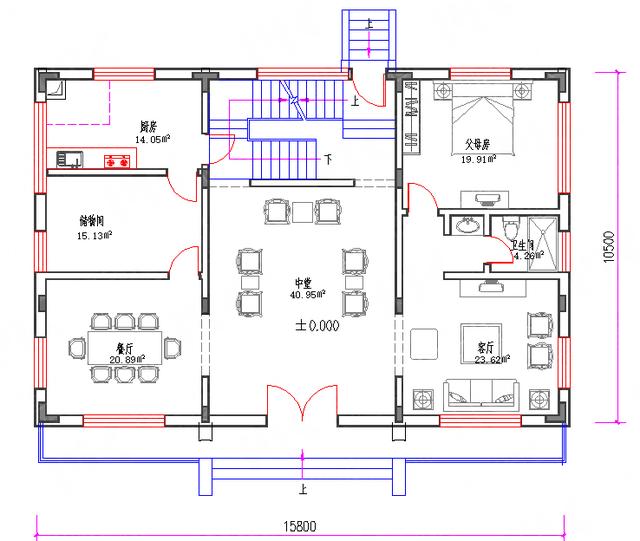 清雅簡(jiǎn)淡的三層徽派別墅圖50萬(wàn)3廳6室5衛(wèi)16×11帶中堂套房，因陋就簡(jiǎn)的樸素美