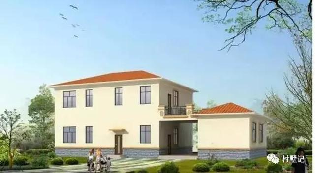 30萬建造二層農(nóng)村別墅，廚房單獨建造，兩個外墻顏色你喜歡哪款