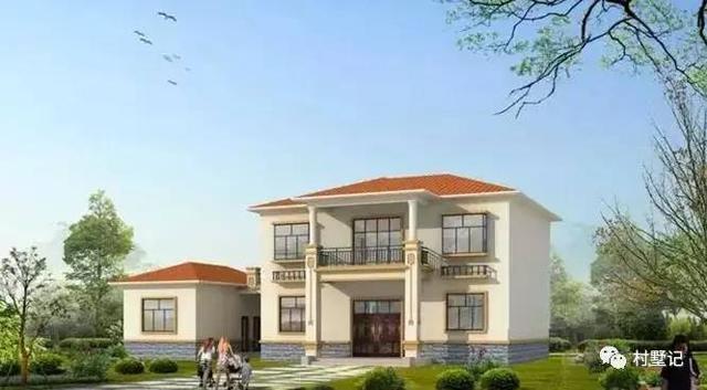 30萬建造二層農(nóng)村別墅，廚房單獨建造，兩個外墻顏色你喜歡哪款