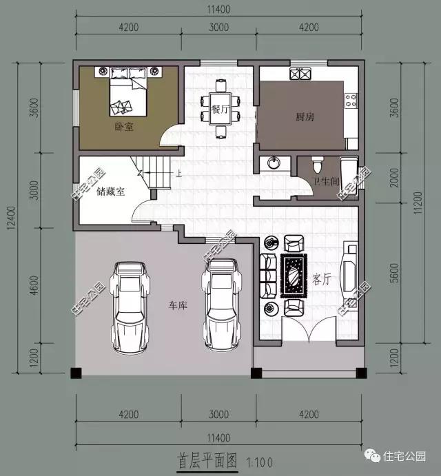 獨(dú)立開放式農(nóng)村小戶型，16X14米2層別墅經(jīng)濟(jì)實(shí)用，全圖！