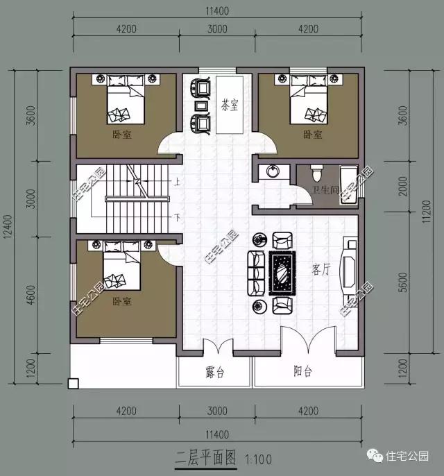獨(dú)立開放式農(nóng)村小戶型，16X14米2層別墅經(jīng)濟(jì)實(shí)用，全圖！