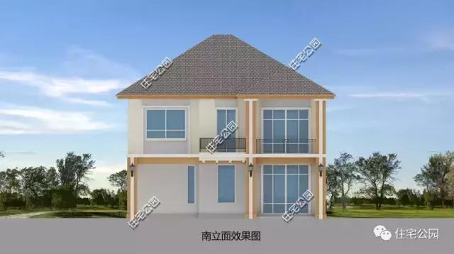 獨(dú)立開放式農(nóng)村小戶型，16X14米2層別墅經(jīng)濟(jì)實(shí)用，全圖！