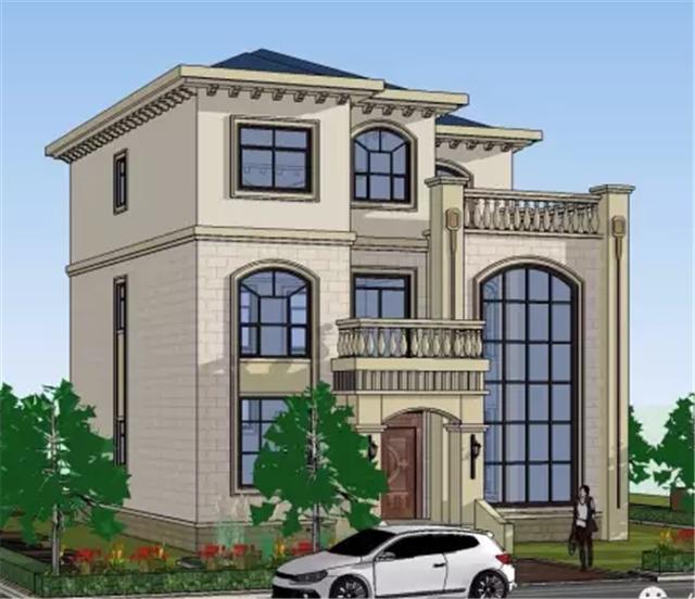 11X12米方正農(nóng)村小別墅，非常符合農(nóng)村的風(fēng)俗，帶平面圖