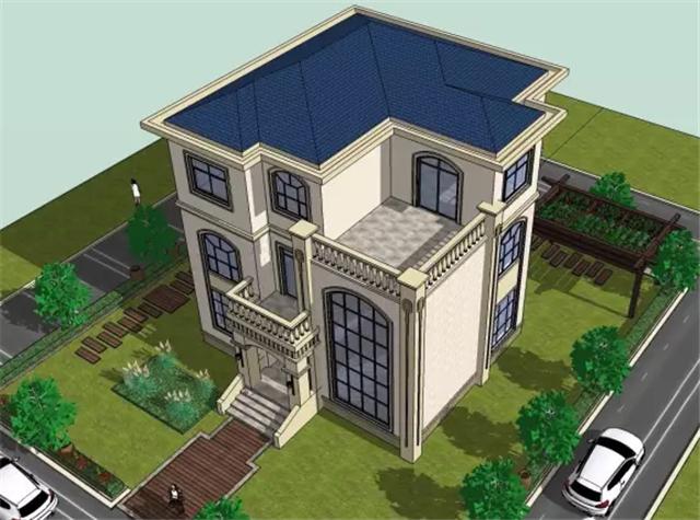 11X12米方正農(nóng)村小別墅，非常符合農(nóng)村的風(fēng)俗，帶平面圖