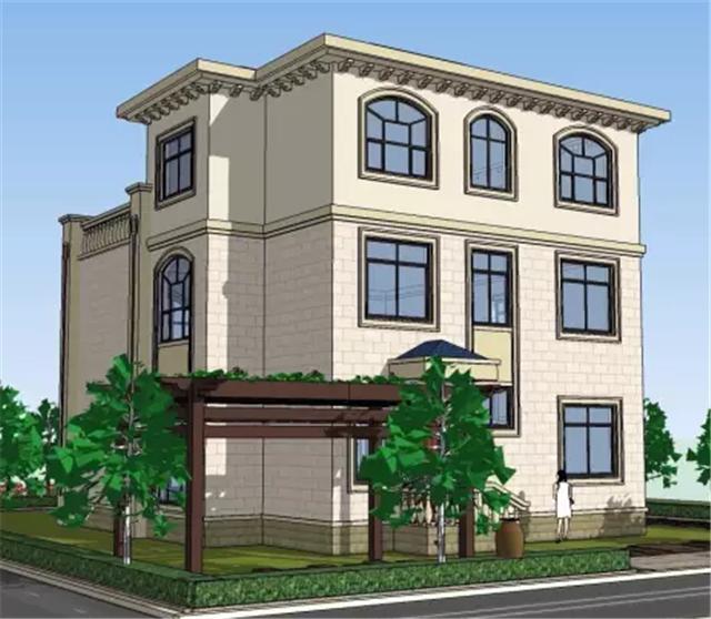 11X12米方正農(nóng)村小別墅，非常符合農(nóng)村的風(fēng)俗，帶平面圖