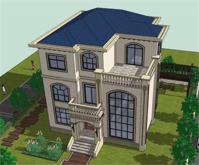 11X12米方正農(nóng)村小別墅，非常符合農(nóng)村的風(fēng)俗，帶平面圖