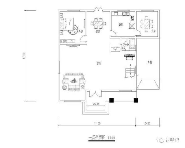 35萬挑空客廳帶車庫農(nóng)村別墅，農(nóng)家灶臺(tái)地氣十足