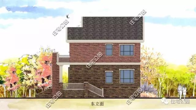 面寬進深一樣大，自建2層架空鄉(xiāng)村別墅，30萬的造價你還不看看？