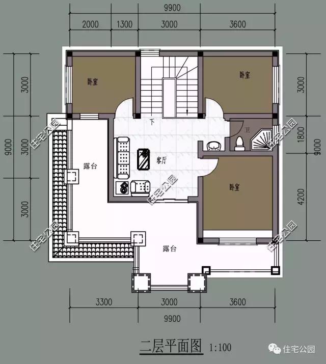 面寬進深一樣大，自建2層架空鄉(xiāng)村別墅，30萬的造價你還不看看？