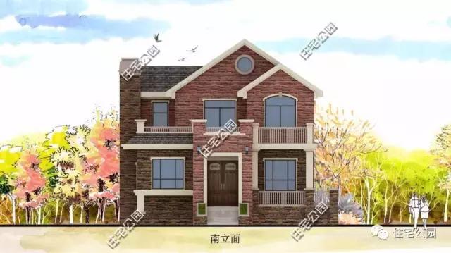 面寬進深一樣大，自建2層架空鄉(xiāng)村別墅，30萬的造價你還不看看？