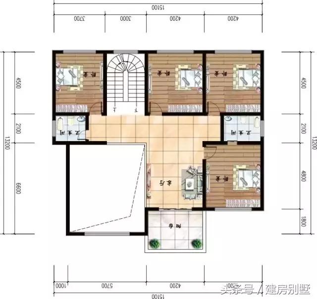 15.1×13.2米三層農(nóng)村別墅，精致的歐式風(fēng)格，全家的最愛