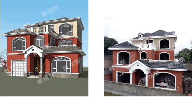 農(nóng)村別墅效果圖實(shí)景圖直接對(duì)比，誰(shuí)說(shuō)實(shí)景圖不如效果圖