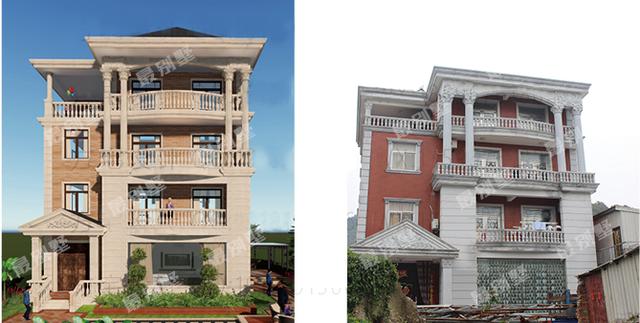 農(nóng)村別墅效果圖實(shí)景圖直接對(duì)比，誰(shuí)說(shuō)實(shí)景圖不如效果圖