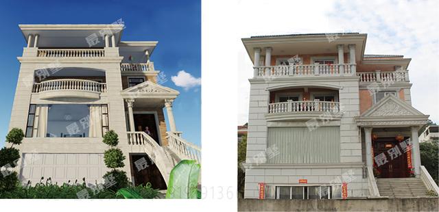 農(nóng)村別墅效果圖實(shí)景圖直接對(duì)比，誰(shuí)說(shuō)實(shí)景圖不如效果圖