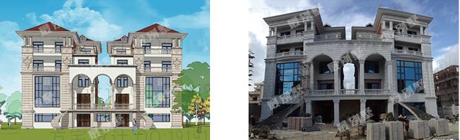 農(nóng)村別墅效果圖實(shí)景圖直接對(duì)比，誰(shuí)說(shuō)實(shí)景圖不如效果圖