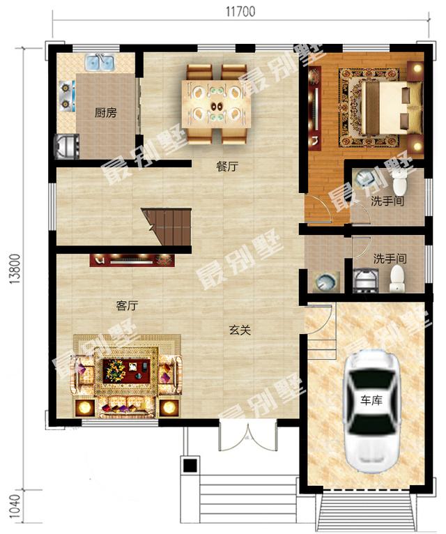 三層帶車庫的農(nóng)村別墅，驚艷全村，已經(jīng)買好圖紙村民都后悔沒早看到